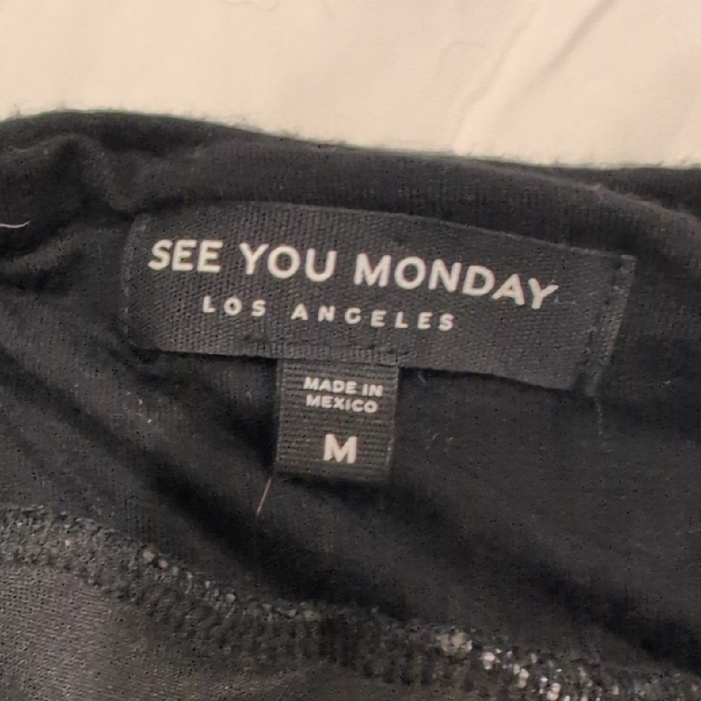 See You Monday Black Bubble Mini Skirt - Picture 2 of 2